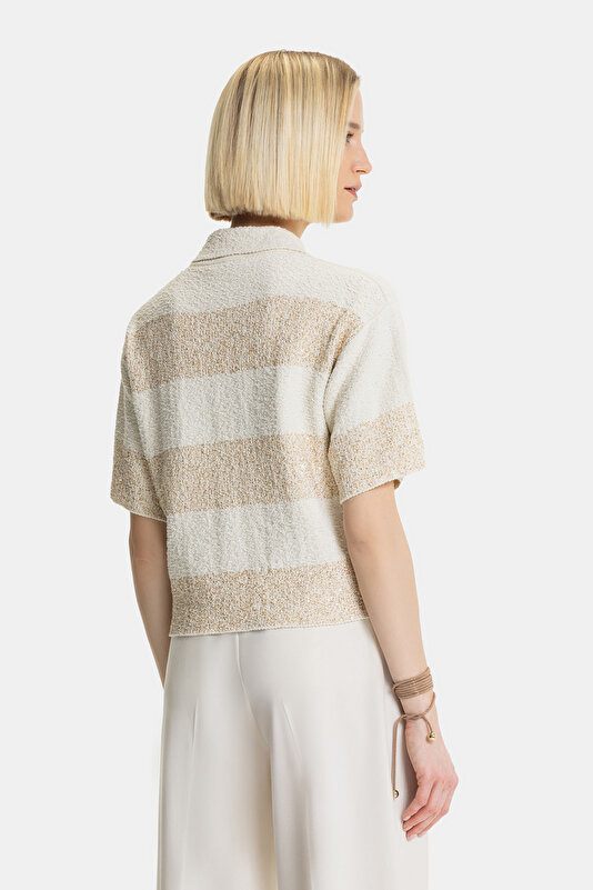 ECRU POLO NECK TRICOT 2