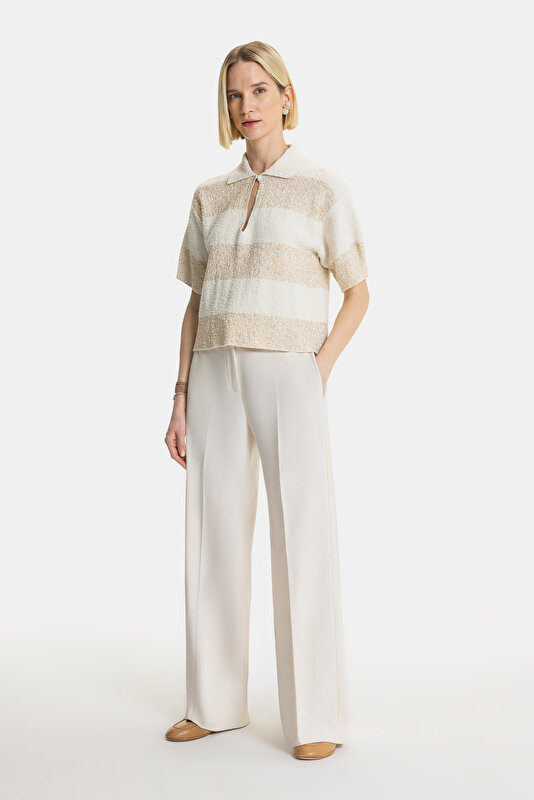ECRU POLO NECK TRICOT 3