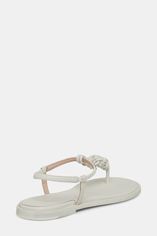 ECRU LEATHER SANDALS 3