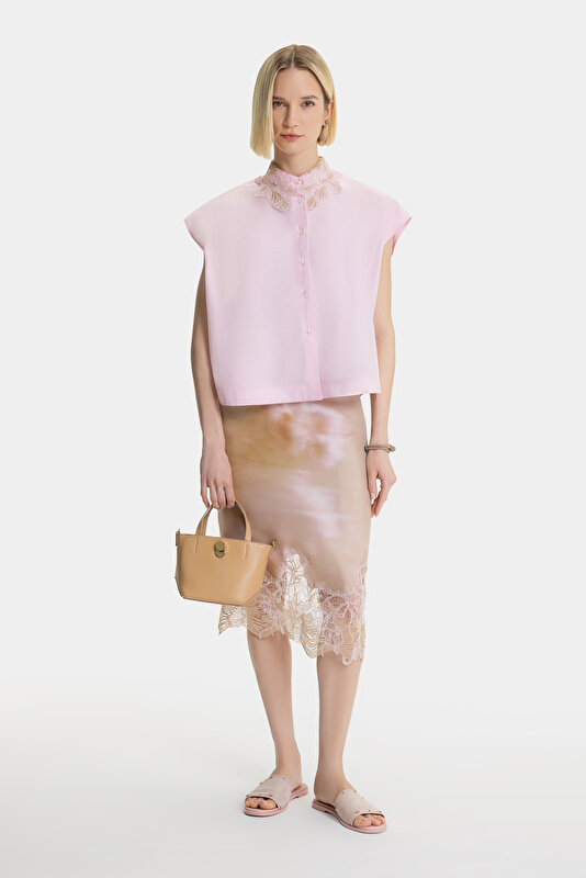 BEIGE SHORT SLEEVE SHIRT 4