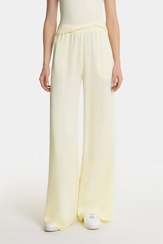 YELLOW WIDE LEG TROUSERS 2
