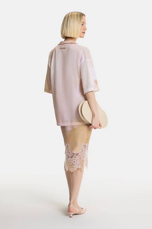 PINK POLO NECK SHORT SLEEVE BLOUSE 4