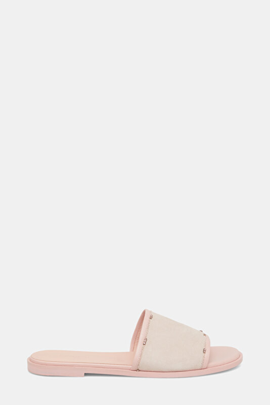 PINK LEATHER SLIPPER