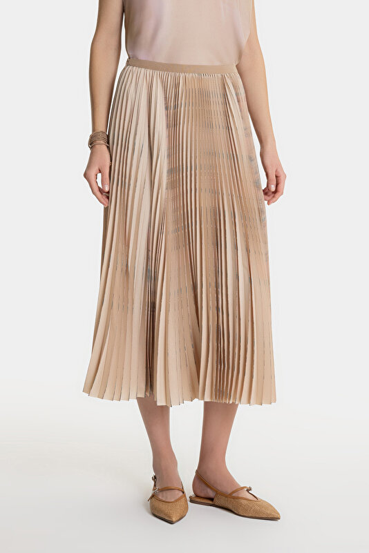 KHAKI MIDI SKIRT 2