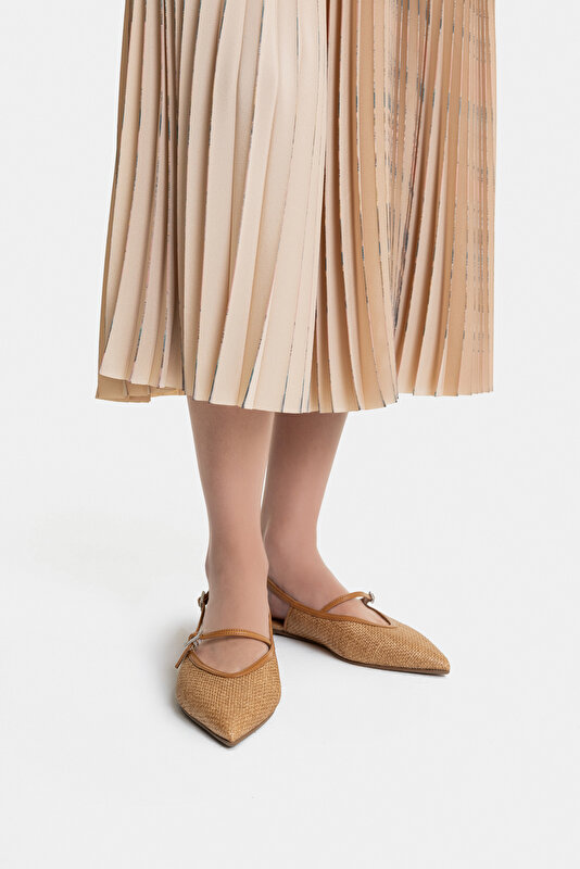 KHAKI MIDI SKIRT 4