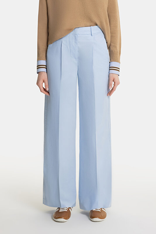 BLUE WIDE LEG TROUSERS 2