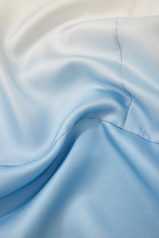 BLUE DEGRADE DESIGN SILK SKIRT 4