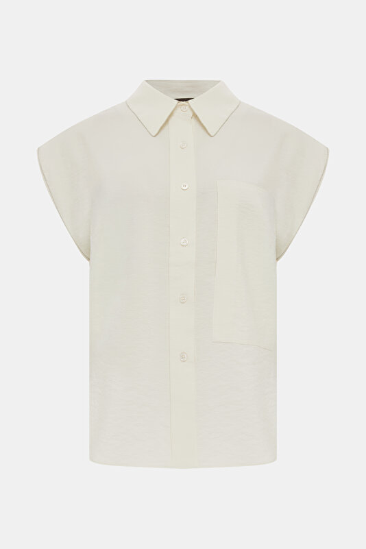 ECRU OFF THE SHOULDER SHIRT