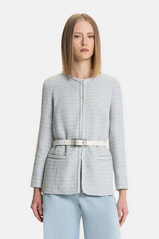 ECRU V NECK JACKET