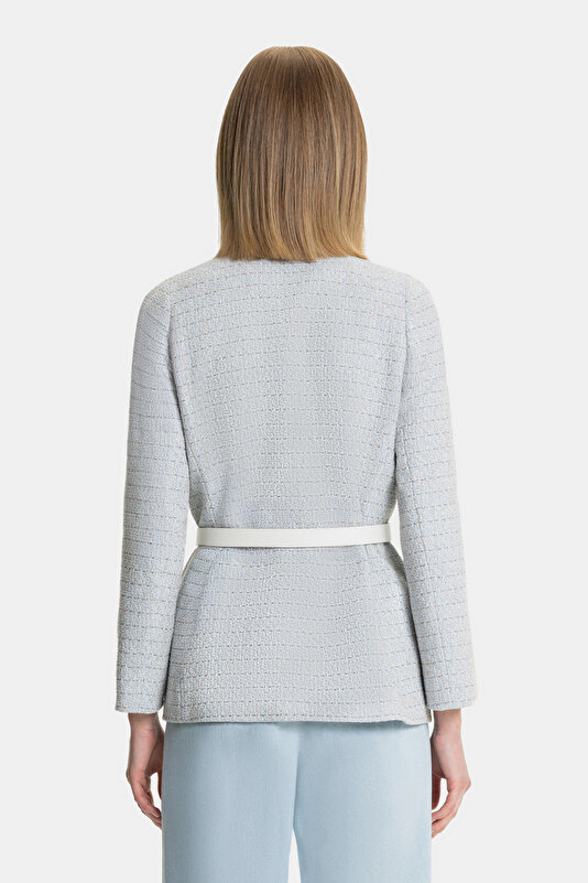 ECRU V NECK JACKET 2