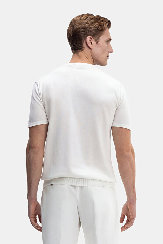 BİSİKLET YAKALI KISA KOL KOTON KREP TRİKO TSHIRT 2