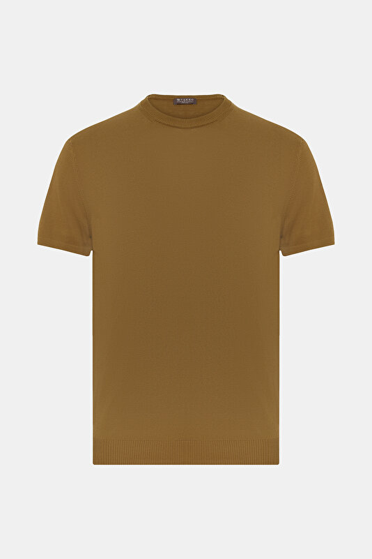 BİSİKLET YAKALI KISA KOL KOTON KREP TRİKO T.SHIRT