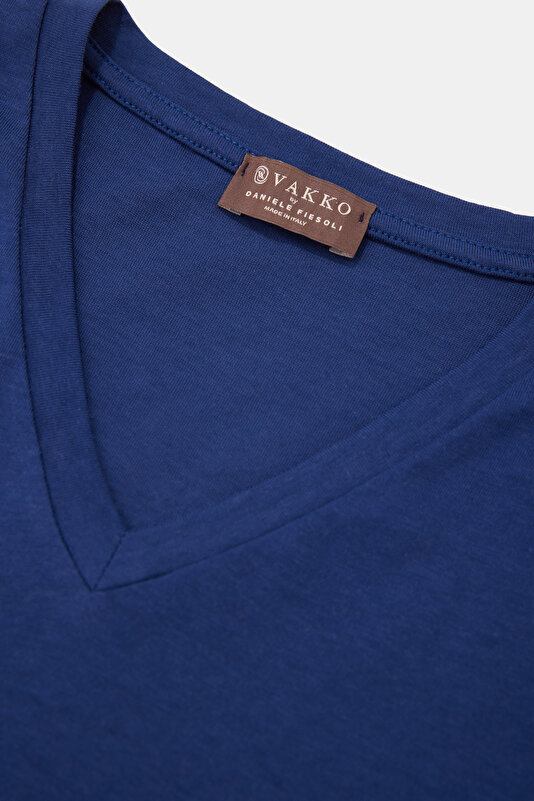 V YAKALI KISA KOL T-SHIRT 3