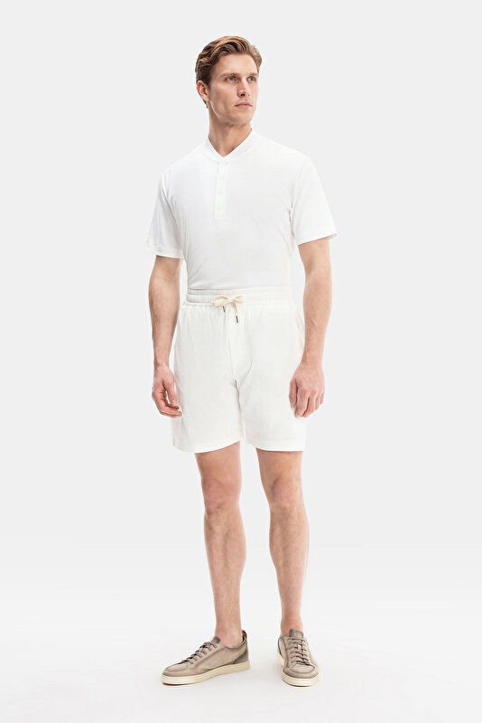 ECRU CORDED SHORTS