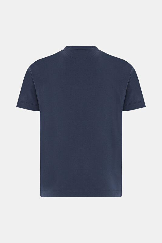 NAVY BLUE BICYCLE COLLAR SHORT SLEEVE TSHIRT 2