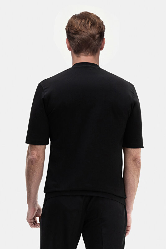 BLACK BICYCLE COLLAR SHORT SLEEVE TSHIRT 2
