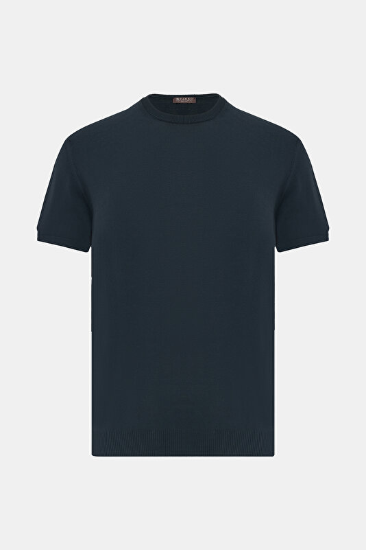 BİSİKLET YAKALI KISA KOL KOTON KREP TRİKO TSHIRT 4