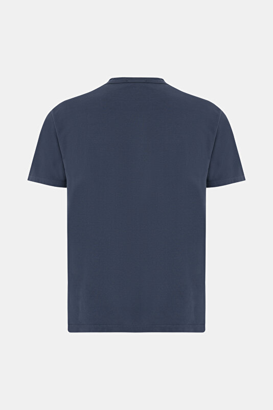 NAVY BLUE BICYCLE COLLAR SHORT SLEEVE TSHIRT 2