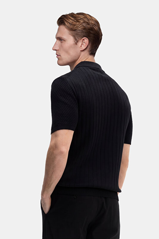POLO YAKA KISA KOL JAKARLI TRİKO TSHIRT 2