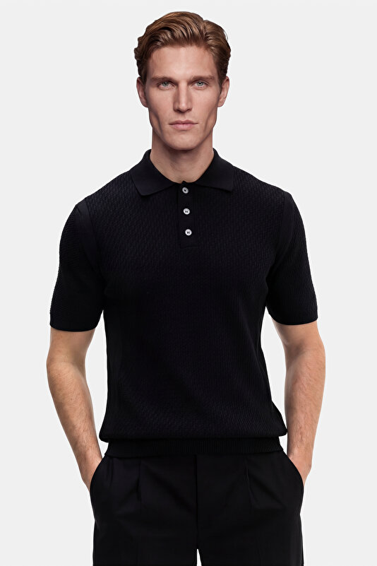 POLO YAKA KISA KOL JAKARLI TRİKO TSHIRT 3