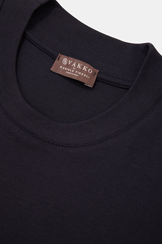 NAVY BLUE BICYCLE COLLAR SHORT SLEEVE TSHIRT 3