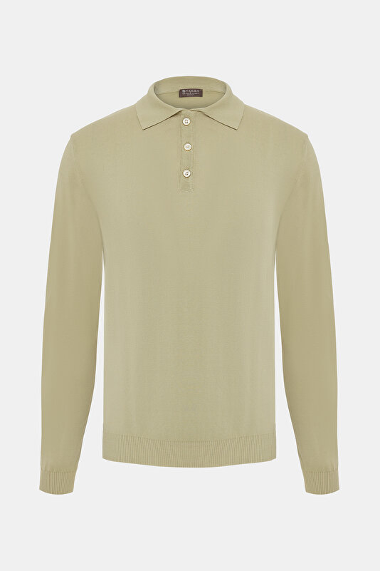 POLO YAKA UZUN KOL KOTON KREP TRİKO T.SHIRT