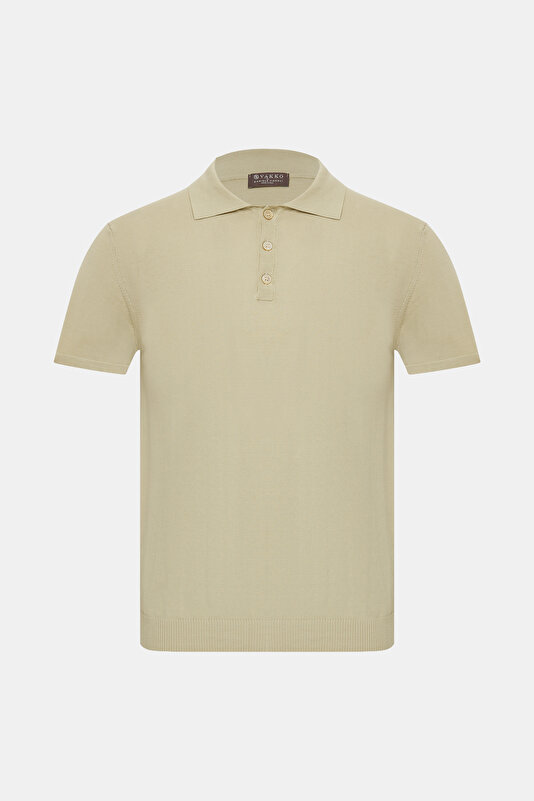 POLO YAKA KISA KOL KOTON KREP TRİKO T-SHIRT