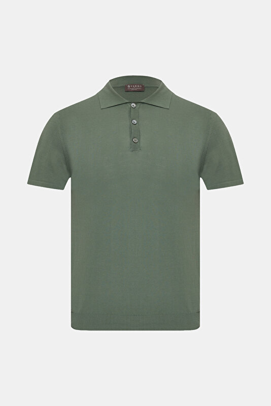 POLO YAKA KISA KOL KOTON KREP TRİKO T-SHIRT