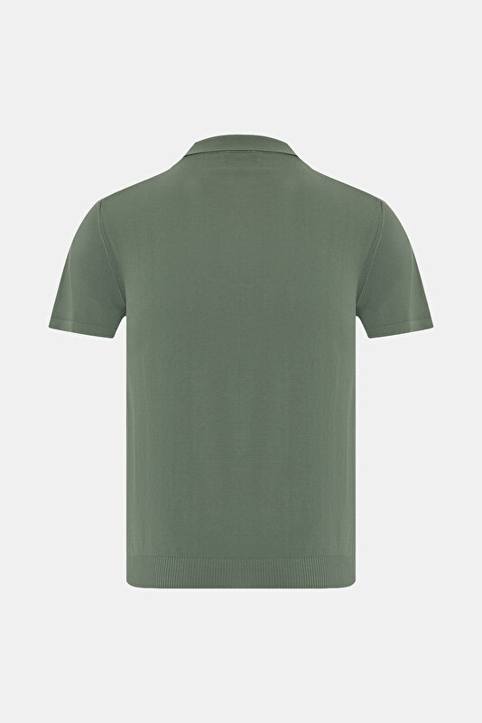 POLO YAKA KISA KOL KOTON KREP TRİKO T-SHIRT 2