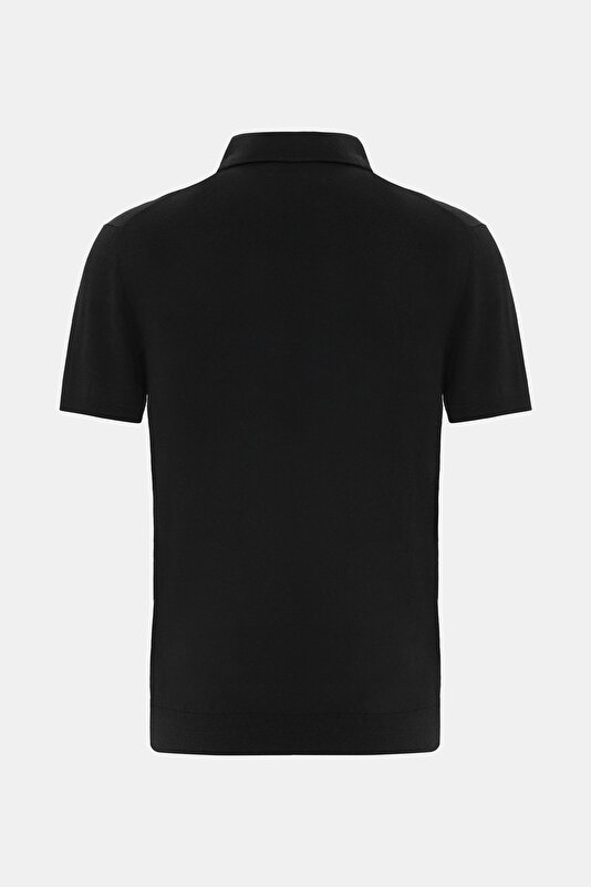 BİSİKLET YAKALI KISA KOL LİKRALI KETEN T-SHIRT 2
