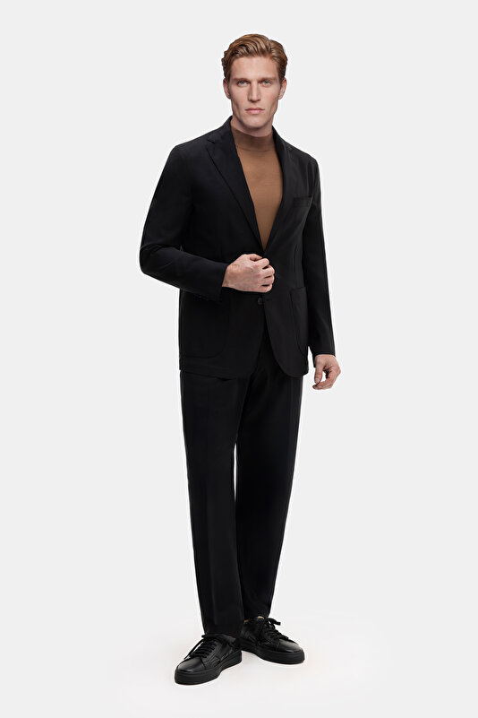 BLACK WOOL POLYAMIDE SUIT 3
