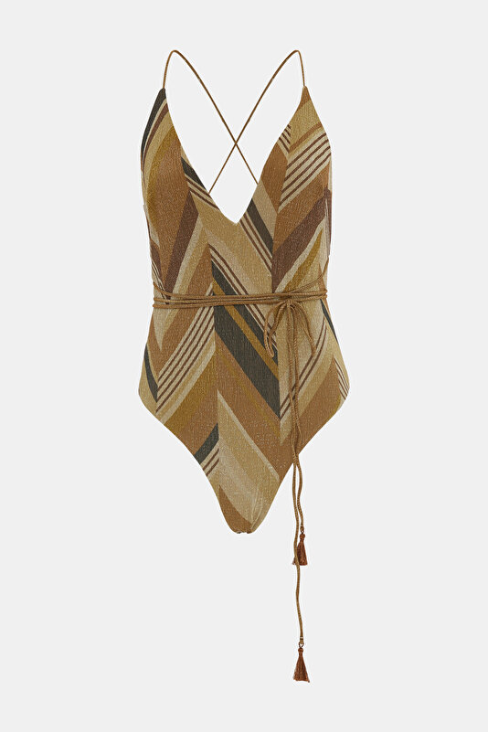 BROWN SWIMSUIT