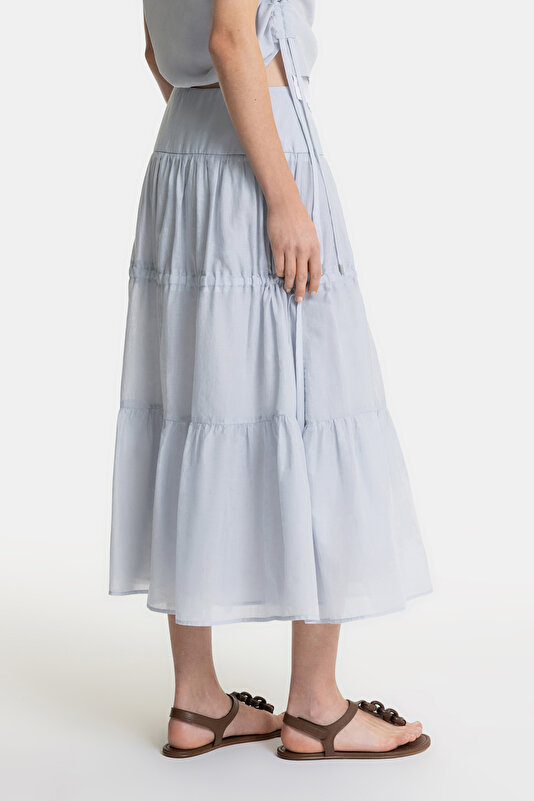 LIGHT BLUE MIDI SKIRT 3