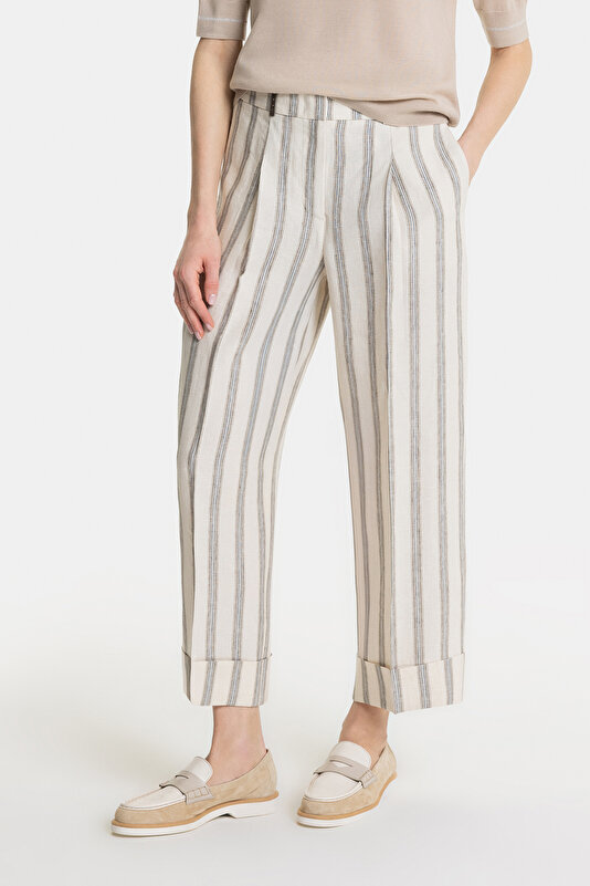 NAVY BLUE WIDE LEG TROUSERS 2