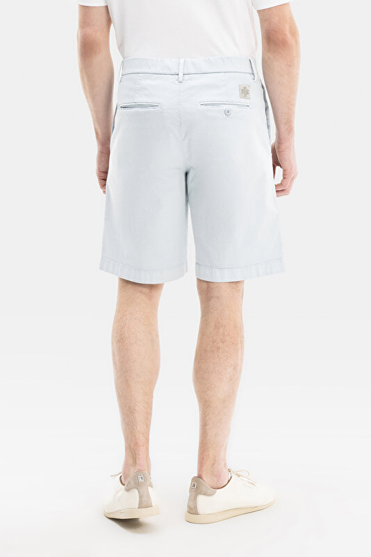 BLUE COTTON ELASTANE BERMUDA 3