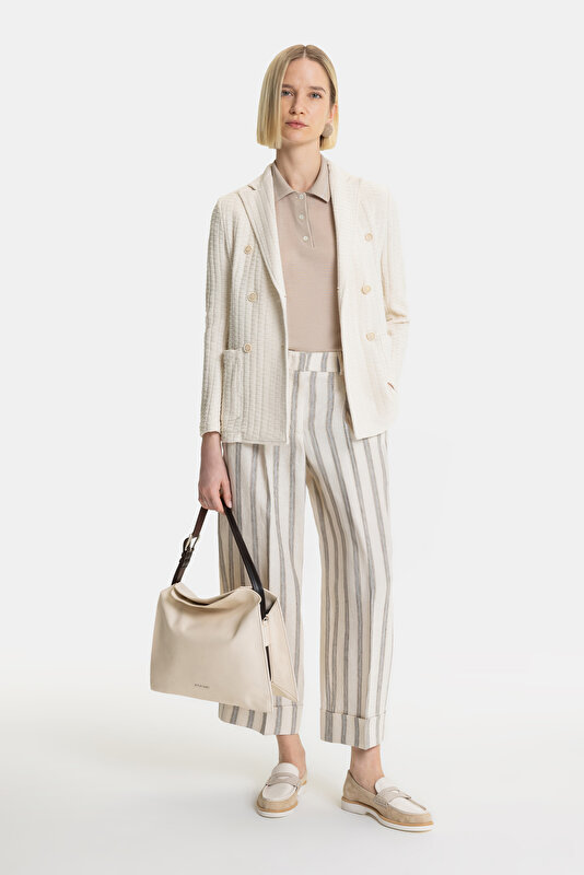 ECRU SURPLICE NECKLINE (CROSS-OVER NECKLINE) JACKET 4