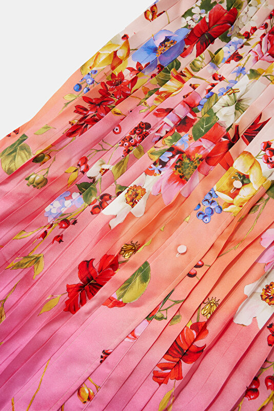 MULTICOLOR FLORAL PATTERN MIDI DRESS 4