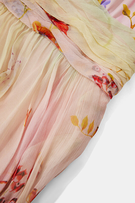 MULTİCOLOR FLORAL PATTERN MAXİ DRESS 4