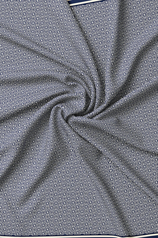 ECRU MONOGRAM TWILL SCARF 2