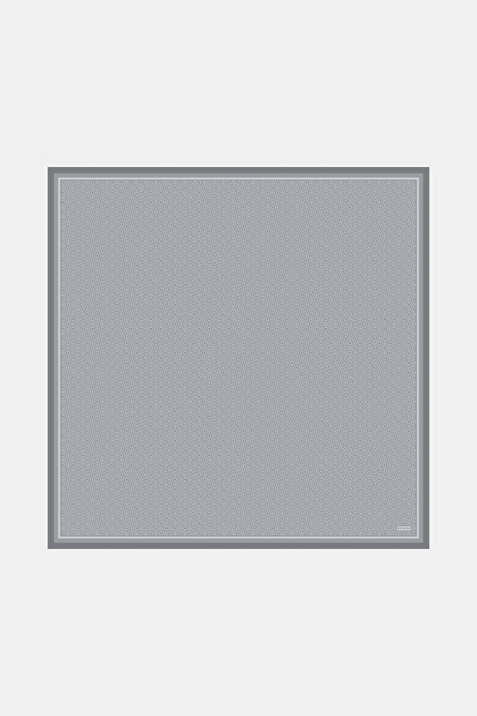 LIGHT GREY MONOGRAM TWILL SCARF