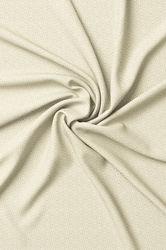 ECRU MONOGRAM TWILL SCARF 2