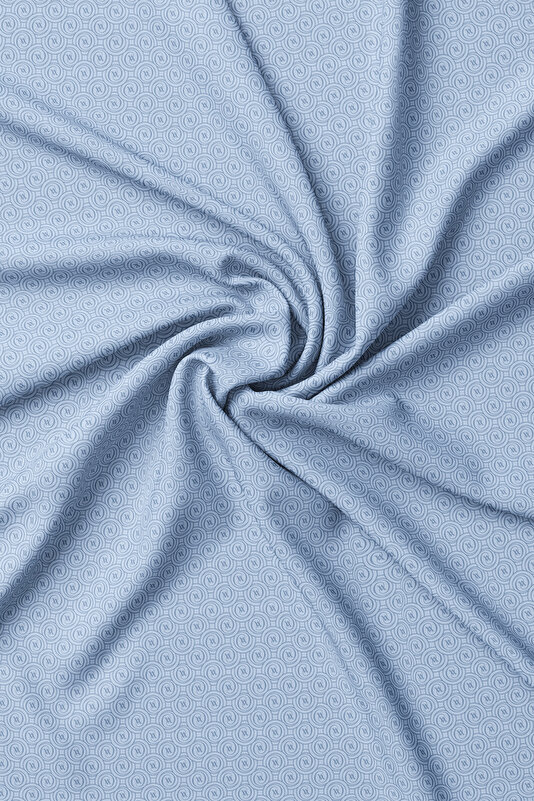 AÇIK MAVİ MONOGRAM LOGOLU TWILL İPEK EŞARP 2