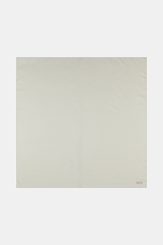 WHITE COTTON/SILK SCARF