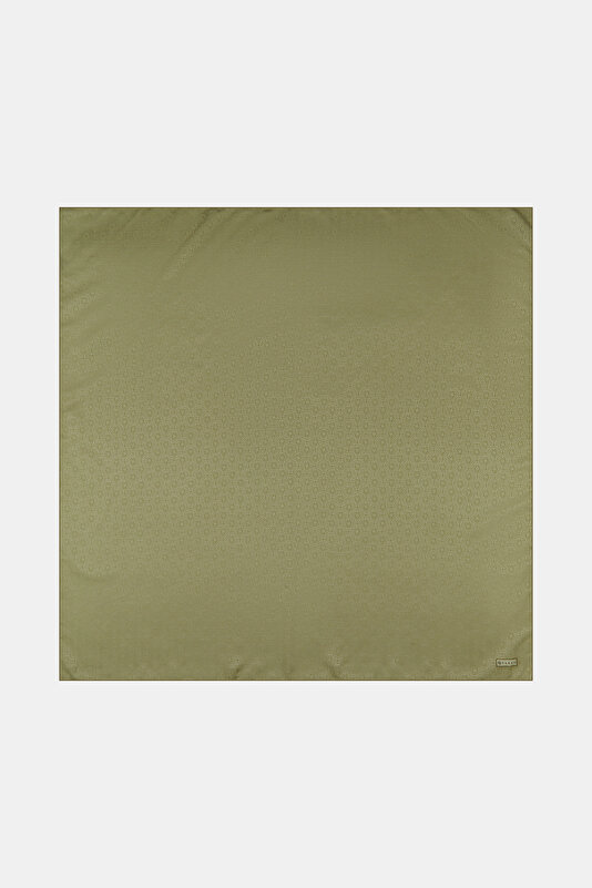 LIGHT KHAKI COTTON/SILK SCARF