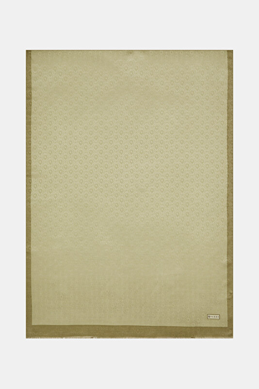 LIGHT KHAKI COTTON/SILK SHAWL