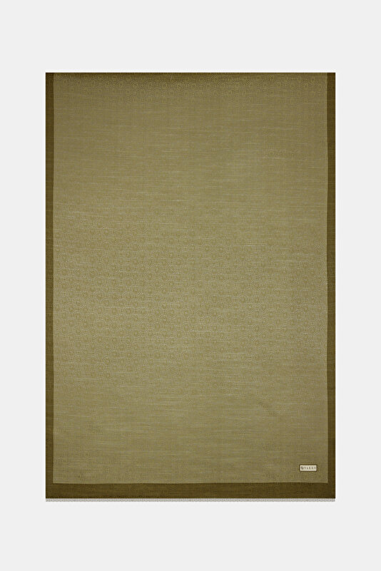 KHAKI COTTON/SILK SHAWL