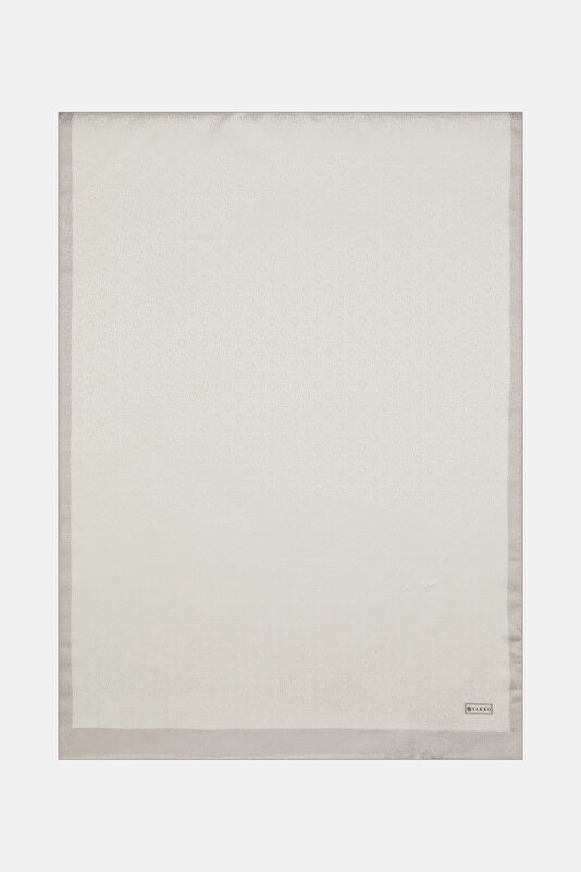 WHITE COTTON/SILK SHAWL