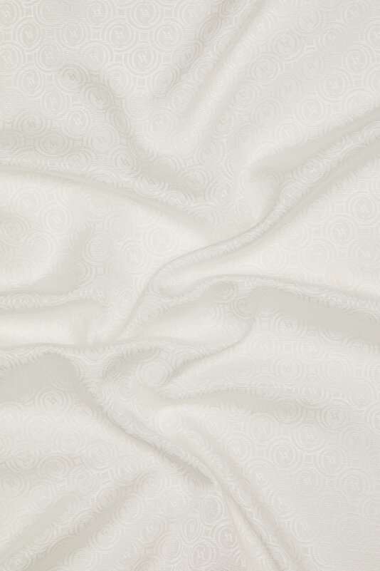 WHITE COTTON/SILK SHAWL 2