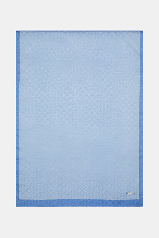 BLUE COTTON/SILK SHAWL