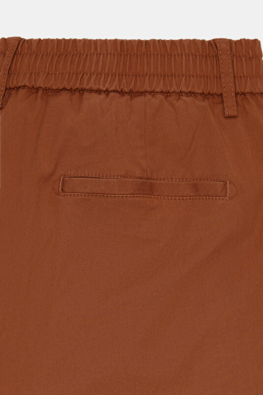DARK ORANGE LYOCELL COTTON BERMUDA 3
